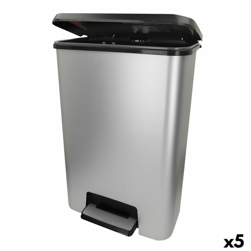 Secchio della spazzatura Curver Grigio Plastica 50 L (5 Unità)