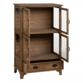 Stand Espositore Naturale Cristallo Legno di abete 72 x 39 x 116 cm