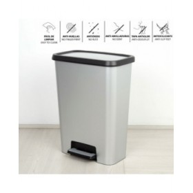Secchio della spazzatura Curver Grigio Plastica 50 L (5 Unità)