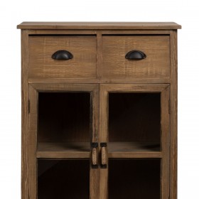 Mobile Aggiuntivo Naturale Cristallo Legno di abete 64 x 37 x 92,5 cm