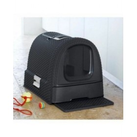 Lettiera per Gatti Curver Antracite 51 x 38,5 x 39,5 cm Plastica (Plastica)