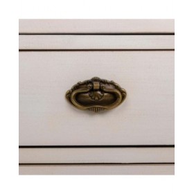 Cassettiera Alexandra House Living Bianco Rattan Legno di abete Legno MDF 36 x 90 x 82 cm