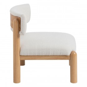 Poltrona Bianco Naturale Poliuretano Legno d'albero della gomma 62 x 62 x 71 cm