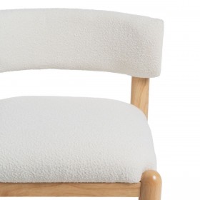 Poltrona Bianco Naturale Poliuretano Legno d'albero della gomma 62 x 62 x 71 cm