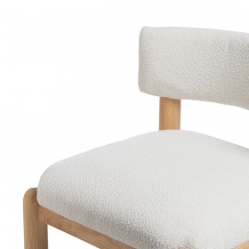 Poltrona Bianco Naturale Poliuretano Legno d'albero della gomma 62 x 62 x 71 cm