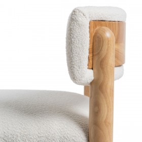 Poltrona Bianco Naturale Poliuretano Legno d'albero della gomma 62 x 62 x 71 cm