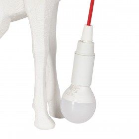 Lampada da tavolo Bianco Rosso Poliresina 60 W 220-240 V 24 x 9,5 x 29 cm