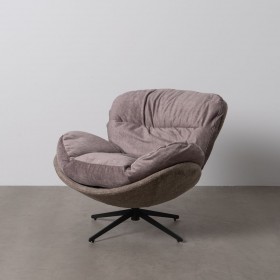 Poltrona Nero Taupé Legno Ferro 95 x 108 x 82 cm