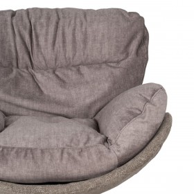 Poltrona Nero Taupé Legno Ferro 95 x 108 x 82 cm