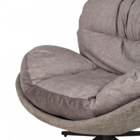 Poltrona Nero Taupé Legno Ferro 95 x 108 x 82 cm