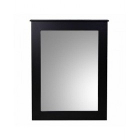 Specchio da parete Alexandra House Living Nero 3 x 90 x 70 cm Rettangolare