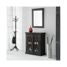 Specchio da parete Alexandra House Living Nero 3 x 90 x 70 cm Rettangolare