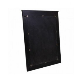 Specchio da parete Alexandra House Living Nero 3 x 90 x 70 cm Rettangolare