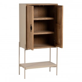 Credenza AIKO Crema Naturale Ferro Legno MDF 70 x 40 x 172 cm
