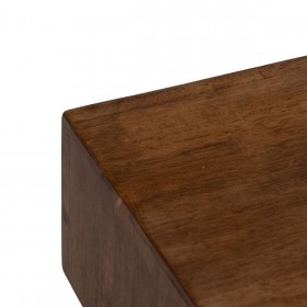 Tavolino da Caffè LAGOM Nero Naturale Ferro Legno d'albero della gomma 120 x 60 x 40 cm