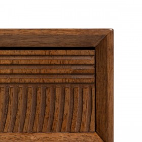 Tavolino da Caffè LAGOM Nero Naturale Ferro Legno d'albero della gomma 120 x 60 x 40 cm