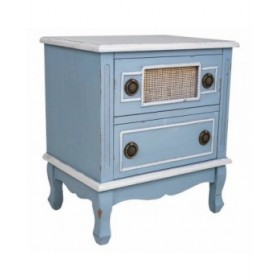 Comodino Alexandra House Living Azzurro 36 x 56 x 50 cm