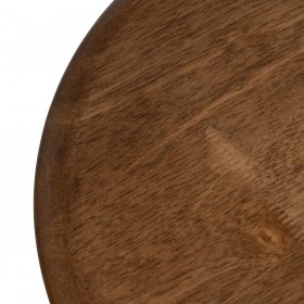 Tavolo aggiuntivo LAGOM Nero Naturale Ferro Legno d'albero della gomma 40 x 40 x 50 cm
