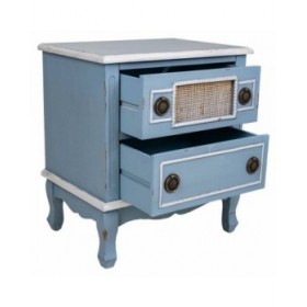 Comodino Alexandra House Living Azzurro 36 x 56 x 50 cm
