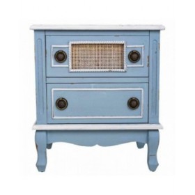 Comodino Alexandra House Living Azzurro 36 x 56 x 50 cm