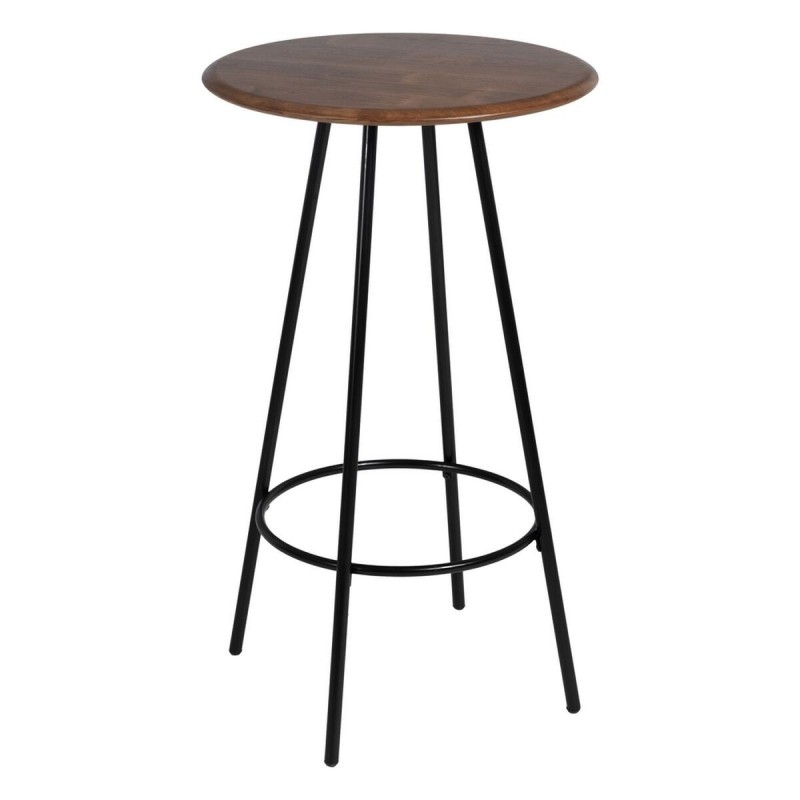 Console Nero Naturale Ferro Legno d'albero della gomma 60 x 60 x 105 cm