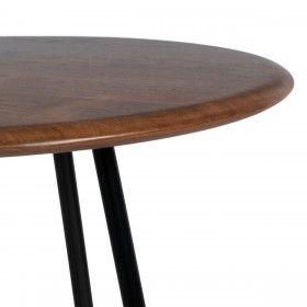 Console Nero Naturale Ferro Legno d'albero della gomma 60 x 60 x 105 cm