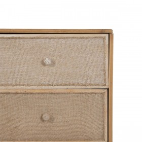 Comodino GEREL Naturale Legno di abete Legno MDF Fibra naturale 46 x 37 x 76 cm