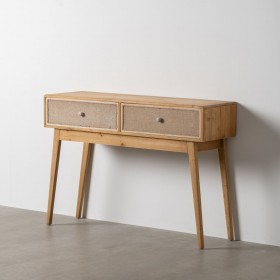 Credenza GEREL Naturale Legno di abete Legno MDF Fibra naturale 115 x 37 x 80 cm