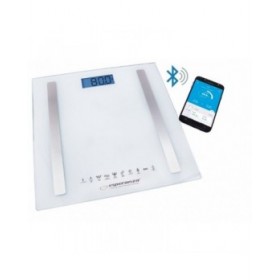 Bilancia Digitale da Bagno Esperanza EBS016W Bianco Vetro Vetro Temperato Vetro temperato (1 Pezzi)