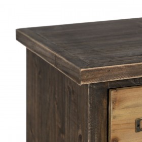 Cassettiera Beige Grigio Legno di abete Legno MDF 80,5 x 35 x 115 cm