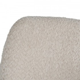 Poltrona Beige Naturale Poliestere Legno d'albero della gomma Spugna 56 x 56 x 78 cm