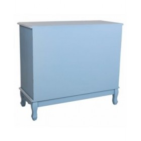 Cassettiera Alexandra House Living Azzurro Rattan Legno di abete Legno MDF 38 x 80 x 90 cm