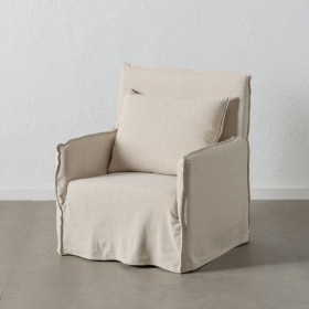 Poltrona Crema Piuma Legno di pino Foam 75 x 76 x 90,5 cm