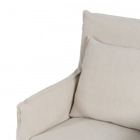 Poltrona Crema Piuma Legno di pino Foam 75 x 76 x 90,5 cm