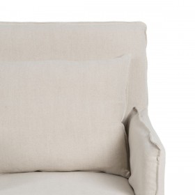 Poltrona Crema Piuma Legno di pino Foam 75 x 76 x 90,5 cm