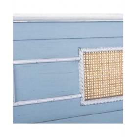 Specchio da parete Alexandra House Living Azzurro 3 x 76 x 70 cm Rettangolare