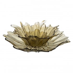 Centrotavola Oliva Cristallo 18 x 18 x 5,8 cm