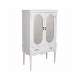 Armadio Alexandra House Living Bianco Vetro Legno di abete Legno MDF 12 x 140 x 80 cm