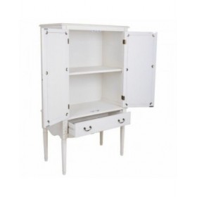 Armadio Alexandra House Living Bianco Vetro Legno di abete Legno MDF 12 x 140 x 80 cm
