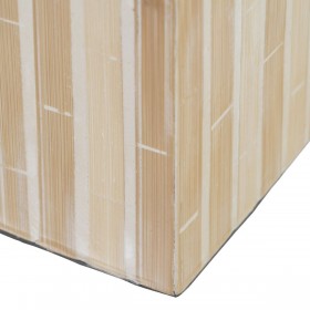 Portacandele Beige Bambù Legno MDF 10,5 x 10,5 x 10,5 cm