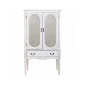 Armadio Alexandra House Living Bianco Vetro Legno di abete Legno MDF 12 x 140 x 80 cm
