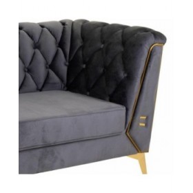 Divano Alexandra House Living Grigio 72 x 75 x 153 cm