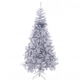 Albero di Natale Argentato Metallo Plastica 120 X 120 X 240 CM