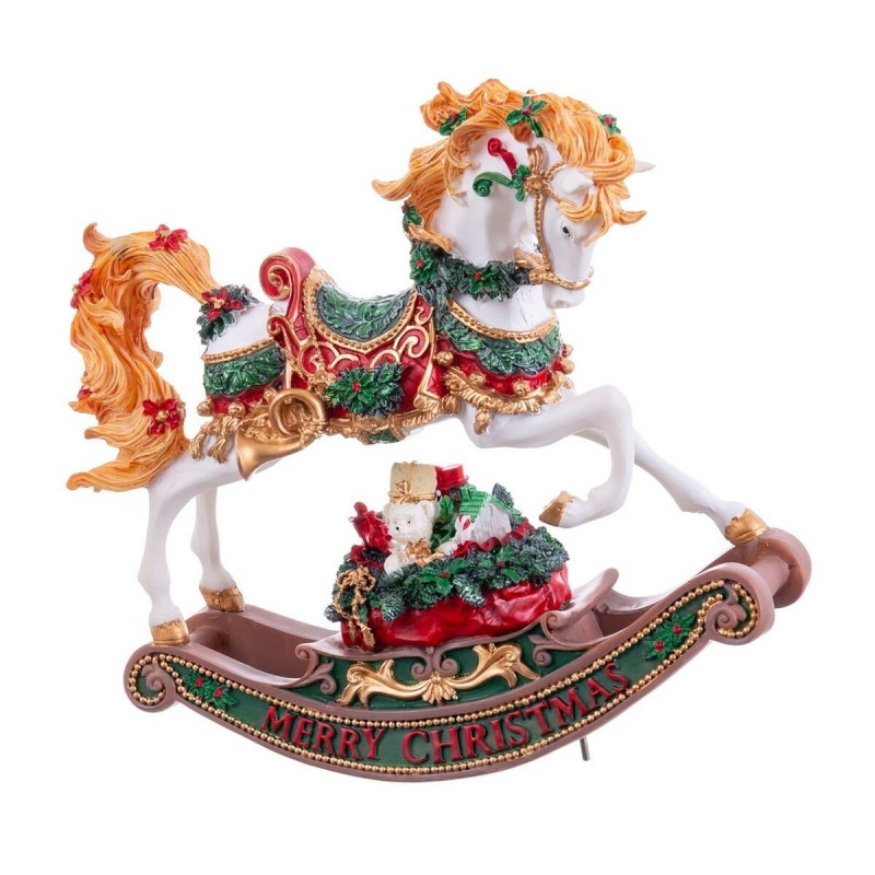 Decorazione Natalizia Multicolore Cavallo 22 x 10 x 21 cm