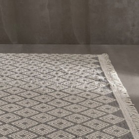 Tappeto Bianco Nero 200 x 300 x 1 cm