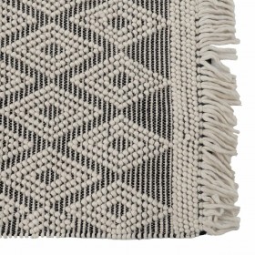 Tappeto Bianco Nero 160 x 230 x 1 cm