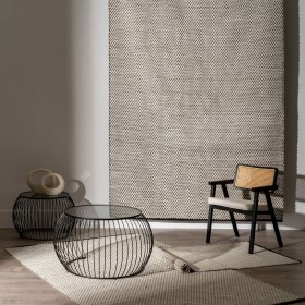 Tappeto Bianco Nero 200 x 300 x 1 cm