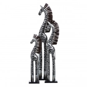 Statua Decorativa Nero Argentato Legno 19 X 12 X 100 CM