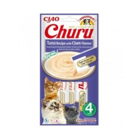 Spuntino per Cat Inaba Churu 4 x 14 g Frutti di mare Tonno