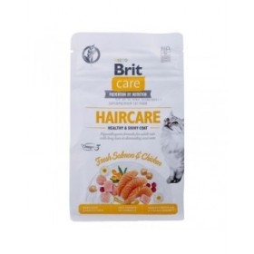 Cibo per gatti Brit Care Grain Free Haircare Healthy & Shiny Coat Adulto Pollo Salmone 400 g